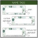 Eucalyptus and Gold Name Tags | Classroom Labels | Editable - Etsy