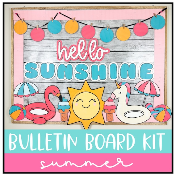 Sun Cutouts Sunshine Bulletin Board Set - Summer Classroom Decor With ...