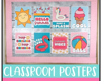 Summer Classroom Posters, Classroom Decor
