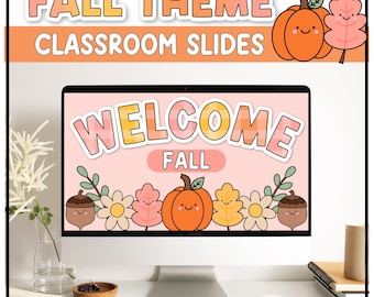 Fall Classroom Slides | PowerPoint and Google Slides | Fall Decor | Teacher Organization | Classroom Management | Fall Autumn Theme