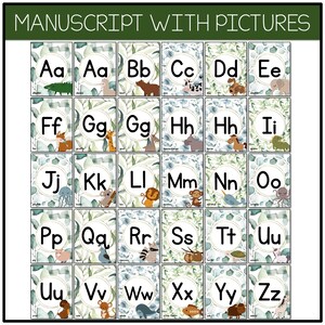 Eucalyptus and Gold Alphabet Posters | Botanical Classroom Decor ...