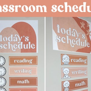 BOHO NEUTRALS Classroom Decor | Classroom Schedule