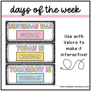 Classroom Calendar Display | Pocket Chart | Composition Notebook ...