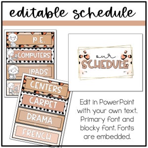 Modern Leopard Classroom Decor Classroom Schedule - Etsy