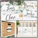 Eucalyptus and Gold Name Tags | Classroom Labels | Editable - Etsy