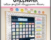 Retro Pastel Calendar | Pocket Chart | Happy Classroom Decor