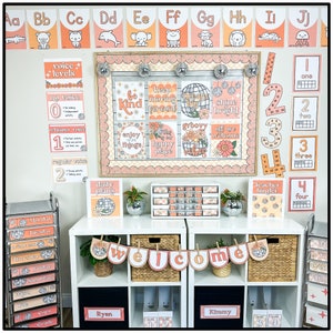 Disco Floral Classroom Decor Bundle, Editable, Classroom Theme, Retro ...