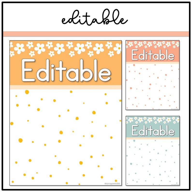 Boho Retro Shape Posters | Classroom Decor | Daisy - Etsy