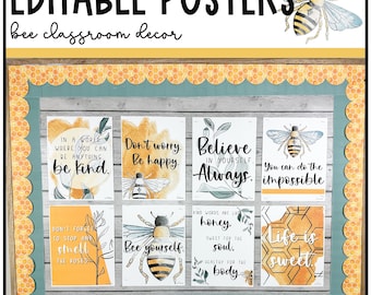 Poster Biene UND BOTANIK | Wachstumsdenken | Bienen Eukalyptus Klassenzimmer Dekor