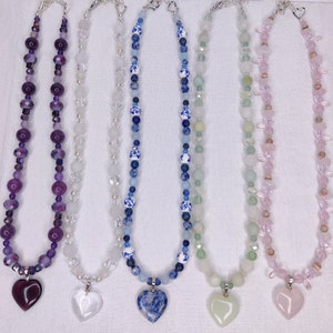 Gemstone Heart Necklace Series 2