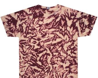 Tie Dye Maroon Crinkle Shirt XL