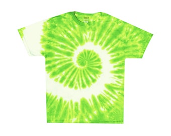 Tie Dye Lime Green Spiral (Short & Long Sleeve) Unisex Shirt