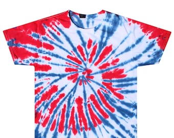 Red White and Blue Tie Dye (Short & Long Sleeve) Unisex Shirt