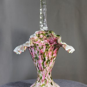 Fenton Pink Basket - Etsy