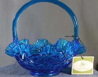 Vintage 1980s Fenton Daisy and Button Candy Jar/ice Bucket With