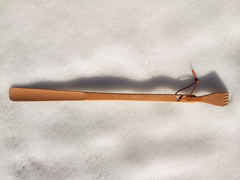 Personalized Wooden Back Scratcher and Shoehorn, With Engraving, Oiled