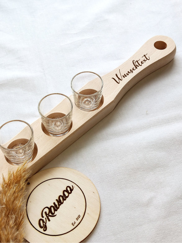 Personalizable schnapps board, schnapps bar, schnapps bench, bench, tablet, engraving, schnapps shelf, wood, schnapps glass