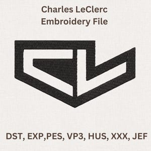 Charles LeClerc F1 Team Logo digitaler Download Stickdatei