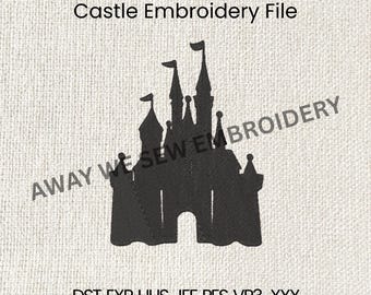 Archivo de descarga digital de bordado de castillo
