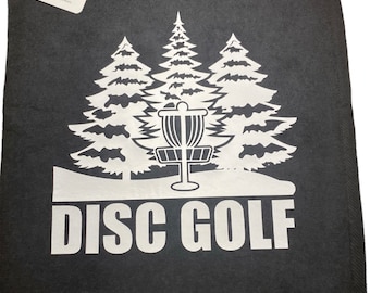 Disc golf towels- Disc golf with treeline