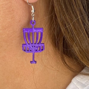 Disc golf basket earrings  3D