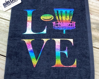 Love disc golf towel