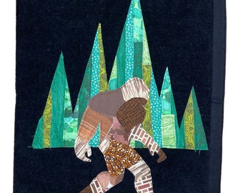 Squatch with mountains- one of one