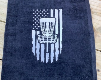 American flag White - DISC GOLF TOWEL now available in more color towels