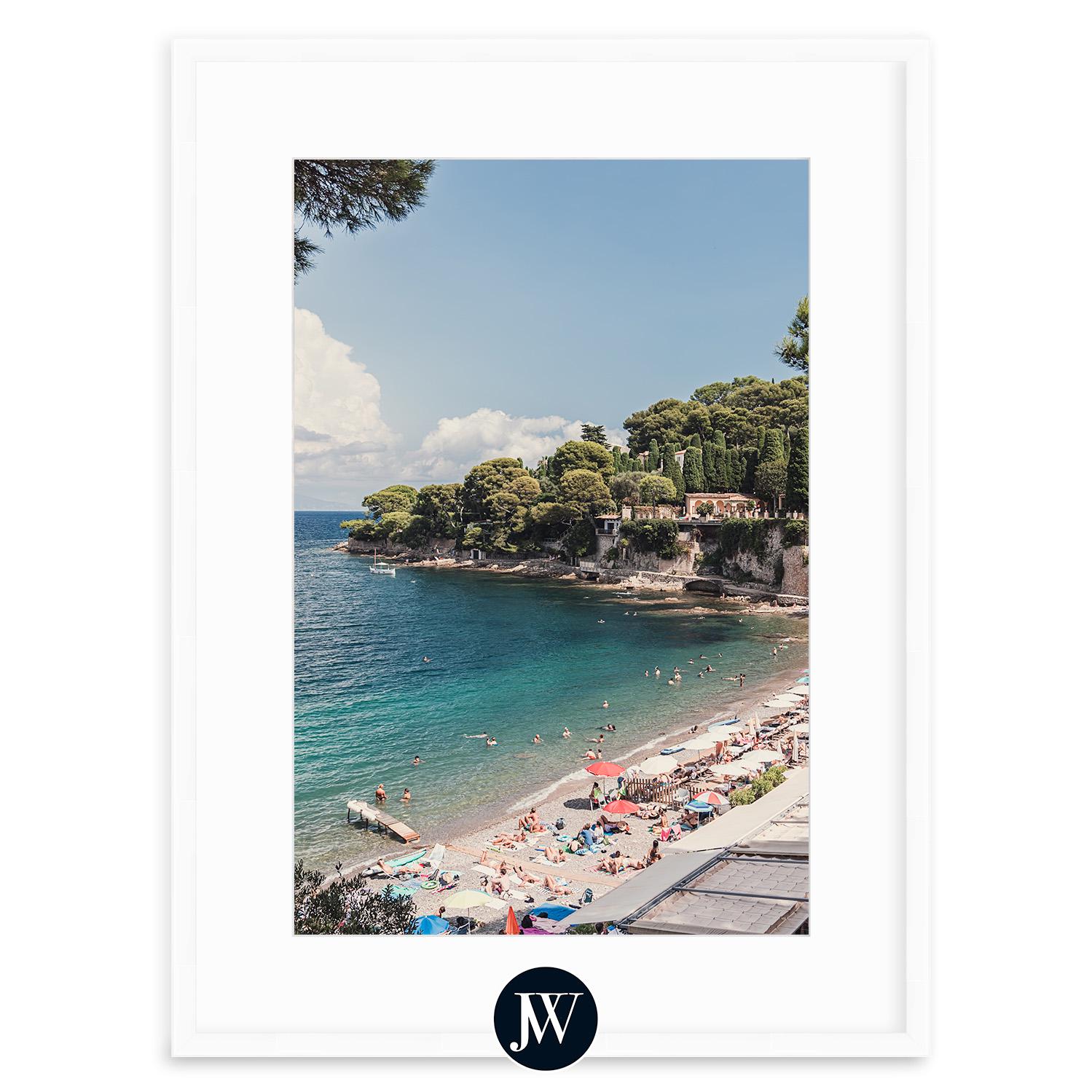 French Riviera Art Print, Paloma Beach, South of France Artwork, Cote D'Azur Posters, Dolce Far Niente Vintage Photography, Chic Wall Decor