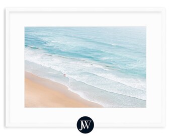 San Diego Muted Beach Print, La Jolla Photo, Torrey Pines Art, California Framed Artwork, Coastal Aerial Wall Decor Prints Interiors, 24x36