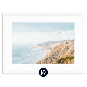 San Diego Print, Torrey Pines Art Prints, La Jolla California, Aerial Beach Fine Art Photography Wall Decor for Coastal Interiors by Josh W