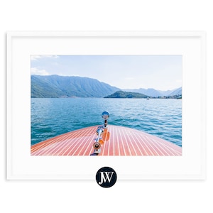 Lake Como Print, Italy La Dolce Vita Prints, Framed Fine Art Photography, Italian Boat Artwork Poster, Bellagio Italy Dolce Far Niente Gift