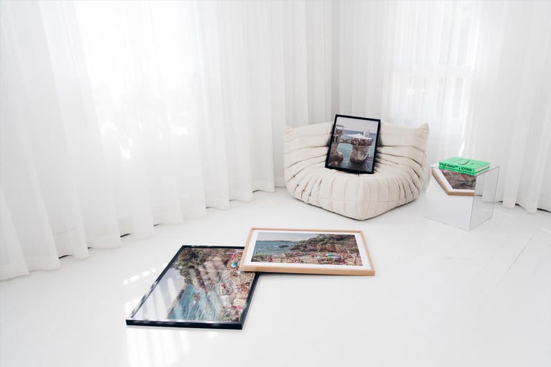 Billionaires Bay, Framed French Riviera Art Print, Antibes France, Cote