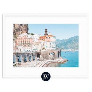 Amalfi Coast Art Print | Atrani Italy | Fine Art Photography Prints with Framing Options | &quot;Atrani Beach Day&quot;
