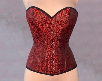 Made to measure custom longline sweetheart neckline overbust corset. Victorian corset. Gothic corset. Overbust corset. Custom corset.