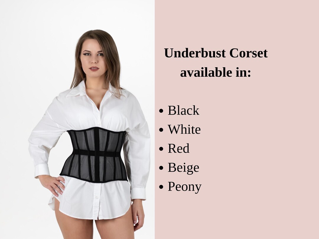 Made to Measure Mesh Underbust Custom Corset. Waist Training Corset