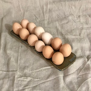Ceramic Egg Holder // Dozen Egg Holder // Ceramic Egg Carton// Housewarming gift