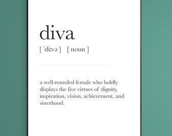 Taiko mave gentage En effektiv Diva Definition | Etsy