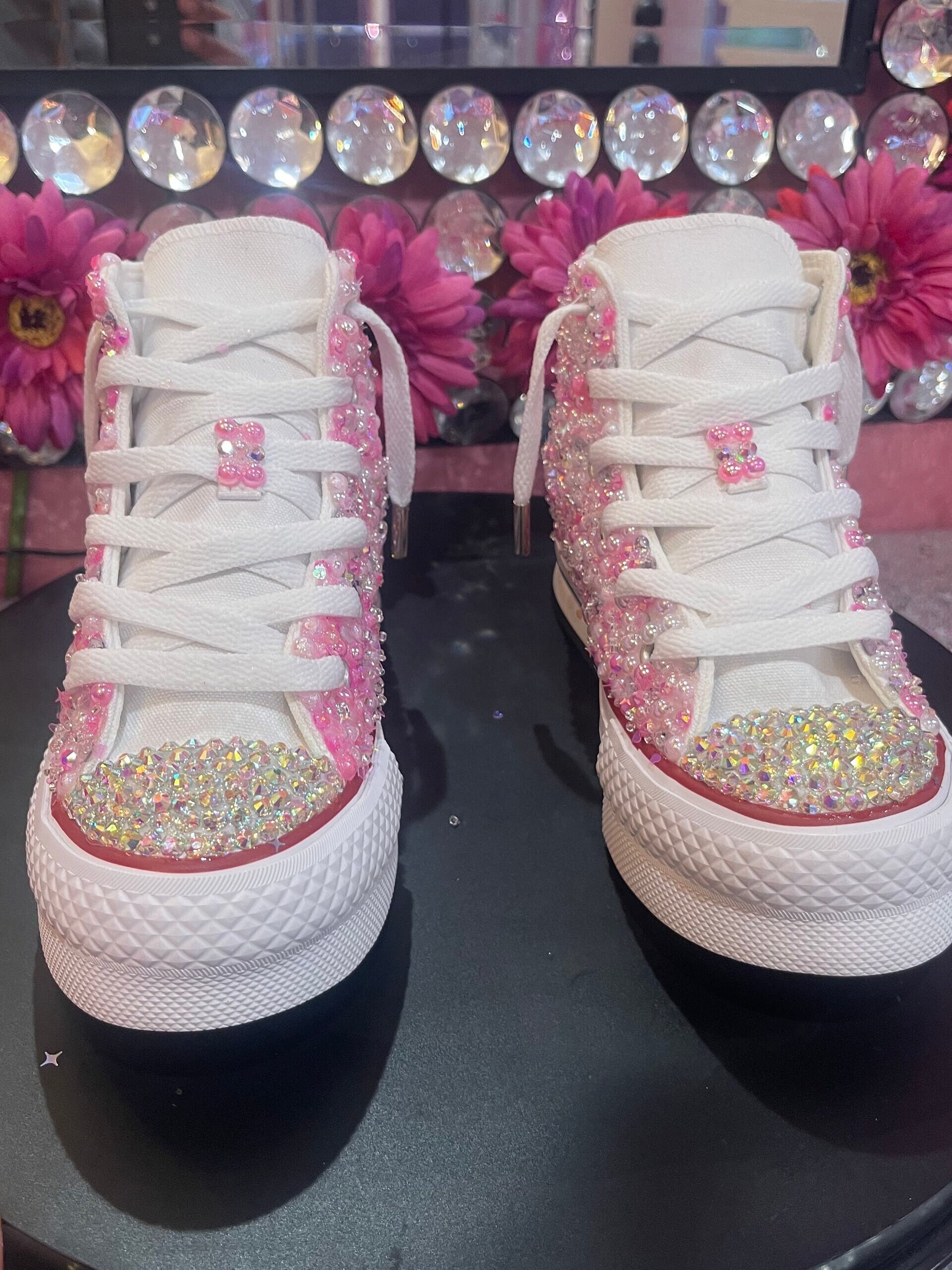 FREE Tote Bag W/purchase Platform Hightop Pink, White Pearl