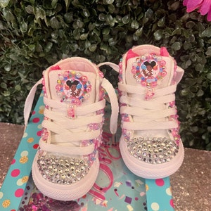 REGALO GRATIS con la compra de Gracie’s Corner Bedazzled Converse =,Zapatos de fiesta Converse Bedazzled con brillantes diamantes de imitación y perlas*