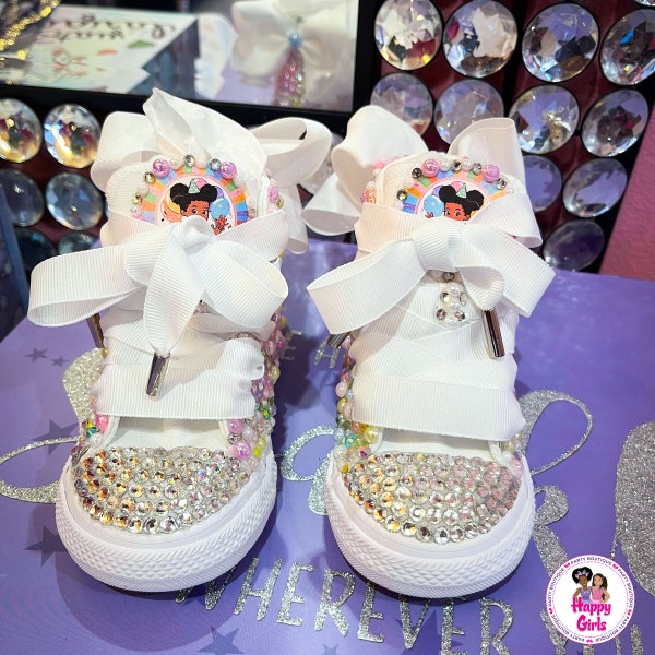 Free Shipping, FREE GIFT w/purchase Gracie's Corner Bedazzled Birthday Shoes *Converse*toddler*First Birthday Party