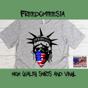 Statue Of Liberty, Lady, Liberty, American Flag, Distressed, Republican, Conservative, Political ShirtHigh Quality, Custom, T-shirts