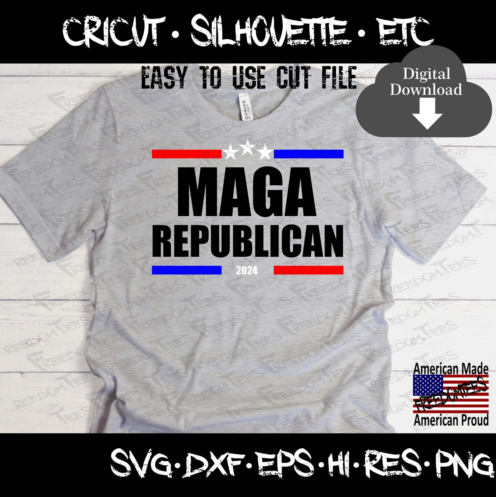 MAGA Republican, Make America Great Again, Trump, 2024, Cricut ...