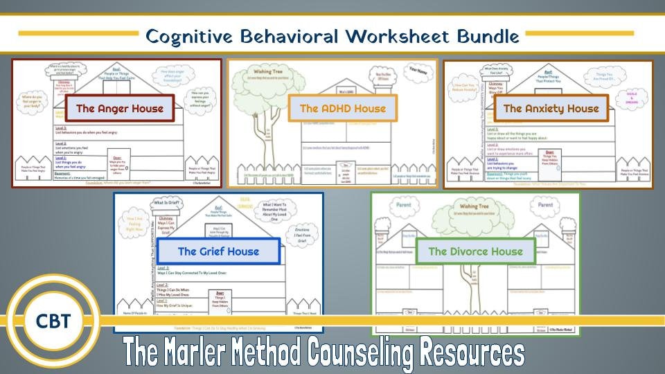 Cognitive Behavioral Therapy Worksheet for Children & Teens W Etsy