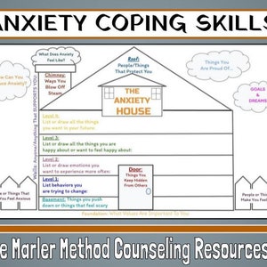 Anxiety House Worksheet for Self-Expression (Pre-Teen & Teens)