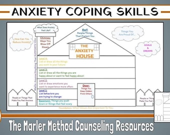 Anxiety House Worksheet for Self-Expression (Pre-Teen & Teens)