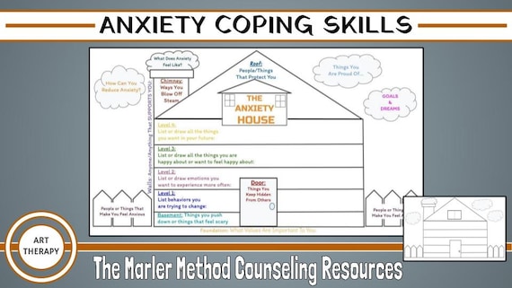 Anxiety House Worksheet for Self-Expression (Pre-Teen & Teens)