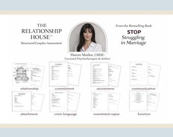 Couples Therapy Assessment, Relationship House Couples Counseling Guide (PDF Download) Attachment Style CBT