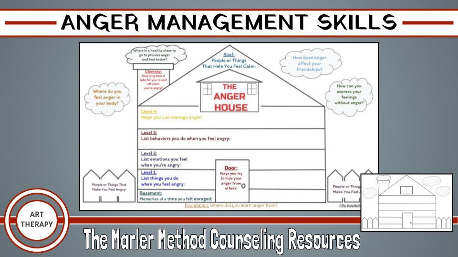 The Anger House Worksheet / CBT Self-expression Activity for Preteens ...