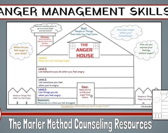 The Anger House Worksheet / CBT Self-Expression Activity for Preteens and Teens
